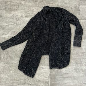 Black and silver open from girls cardigan.